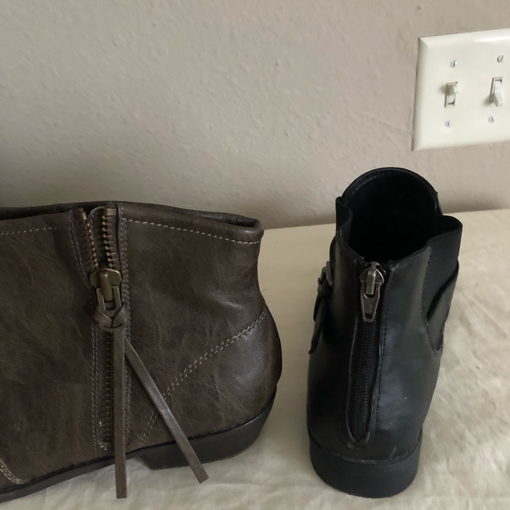 Cato Brown and Black Ankle Boots